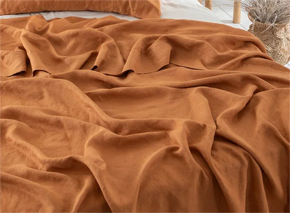 Drap-housse en lin et coton respirant