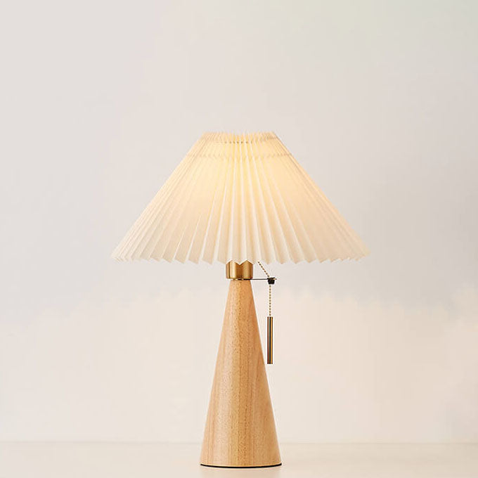 Emilia – Lámpara de Mesa LED de Madera Plegable Japonesa