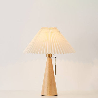 Emilia – Lámpara de Mesa LED de Madera Plegable Japonesa