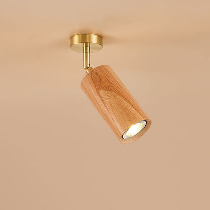 Fabian – Lampe de Plafond Ronde en Bois