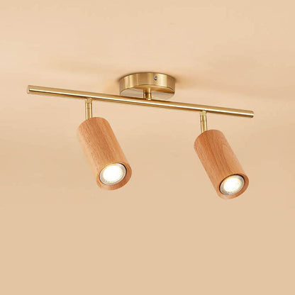 Fabian – Lampe de Plafond Ronde en Bois