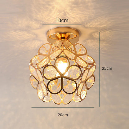 FleurVerre – Luminaire en verre au design floral pour couloir