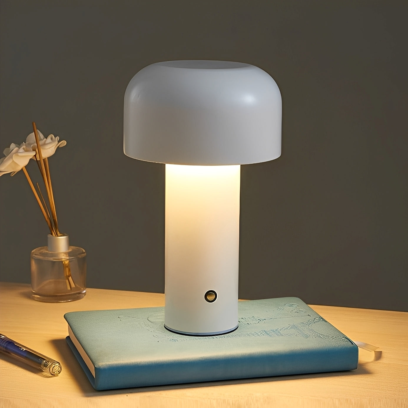 Mira – Lampe champignon en métal avec fonction tactile & recharge USB