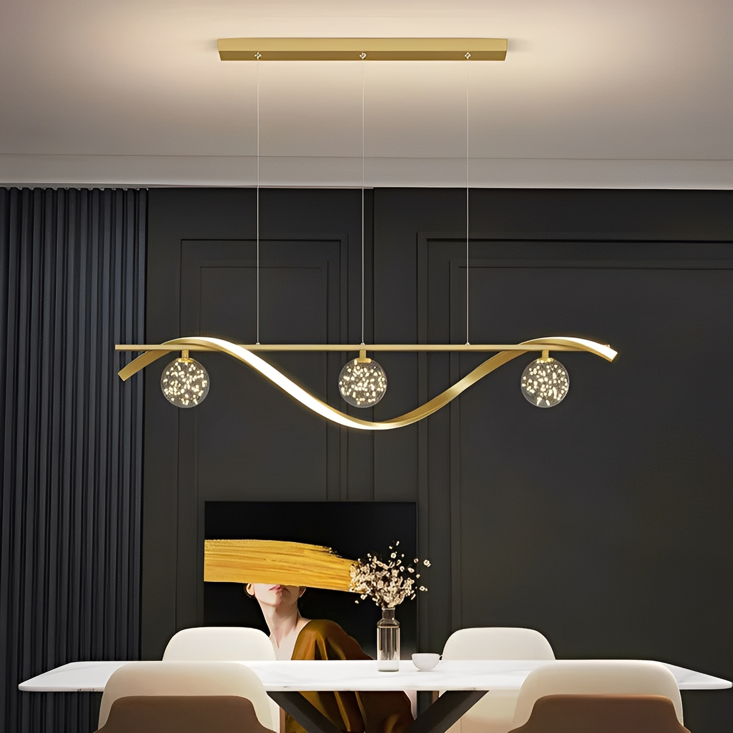 Hoshi – Suspension LED Ciel Étoilé Moderne