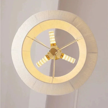 Suki – Rétro Bois Tissu Chambre-Pendelleuchte