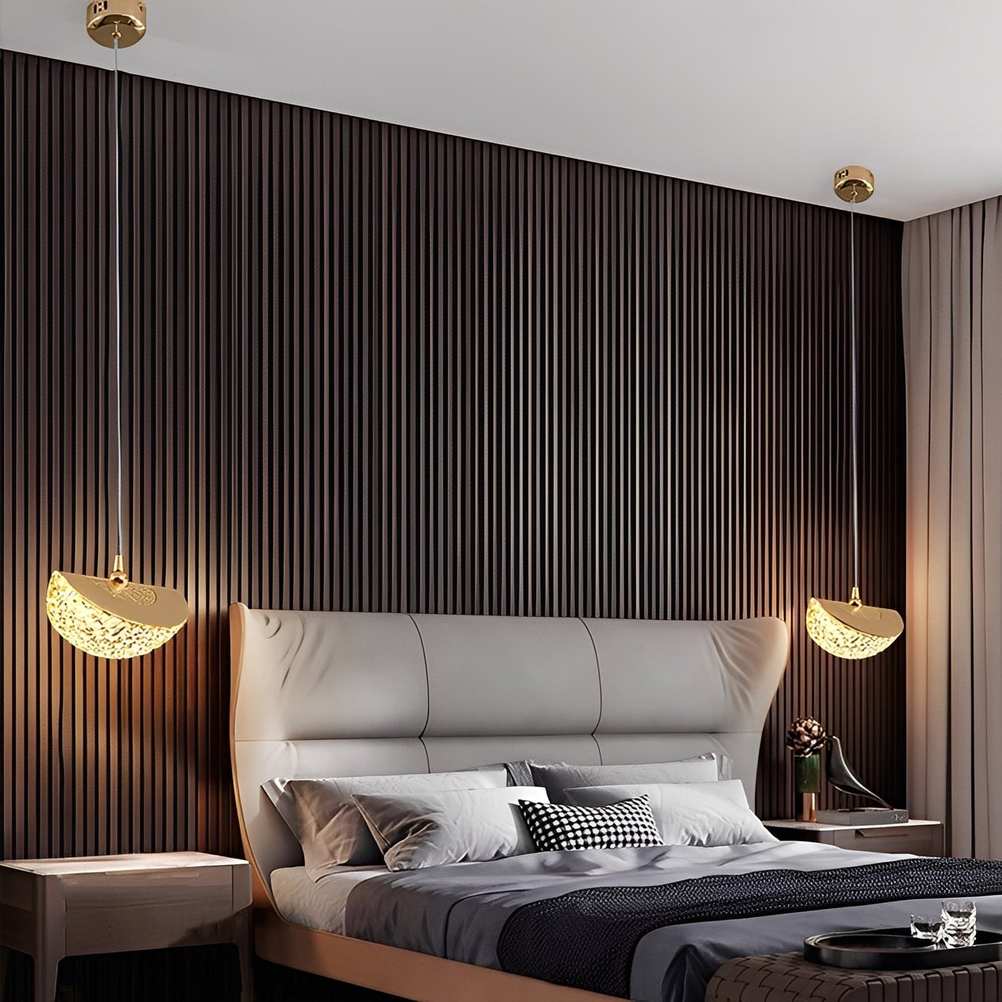 Himari – Suspension en cristal dorée