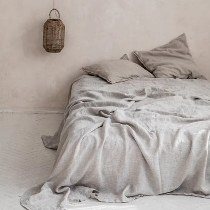 Drap-housse en lin et coton respirant