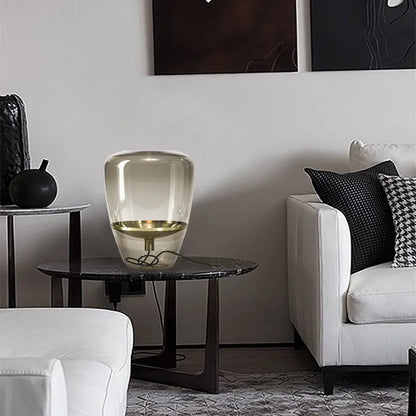 AuroraGlow – Lampe de table en verre designer scandinave