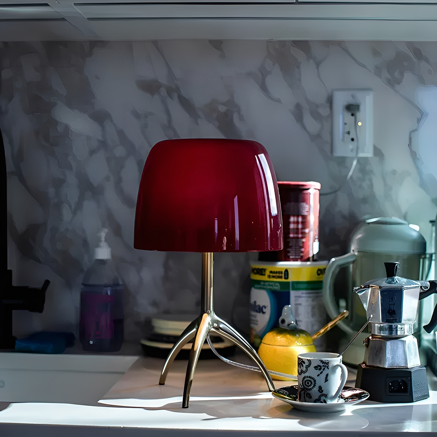 Miyu – Lampe de table de nuit rétro en cuivre