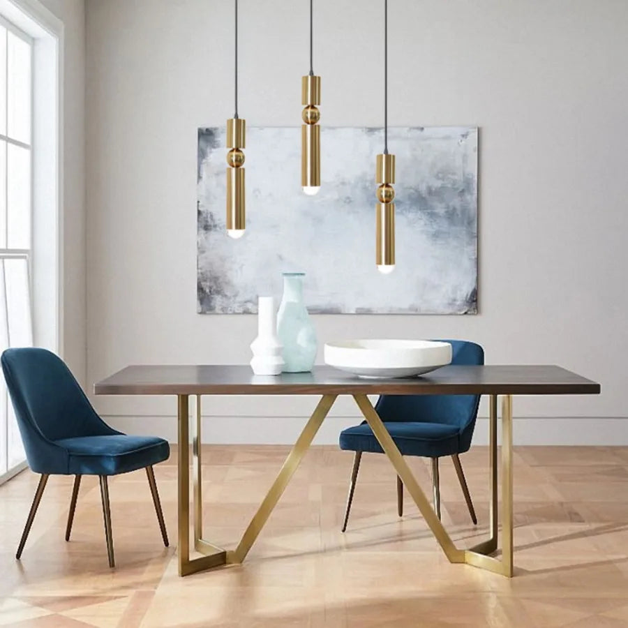 Aurea – Élégante Lampe Suspendue LED Dorée