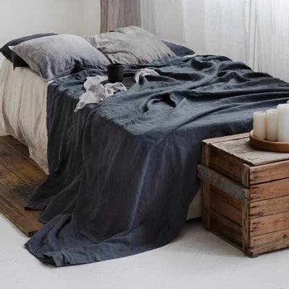 Drap-housse en lin et coton respirant