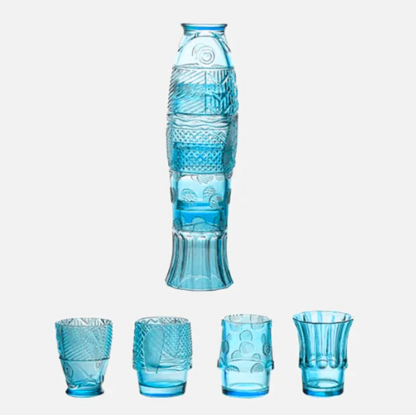 KoiVerre – Ensemble de verres colorés en forme de poisson Koi