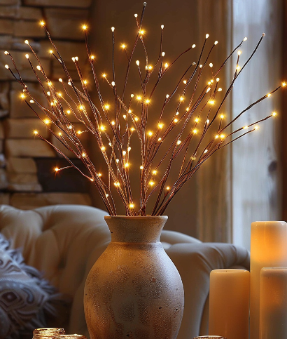 Marilyn – Lampe branche de saule avec lumière naturelle douce