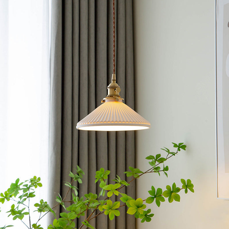Glisten - Suspension en céramique blanche