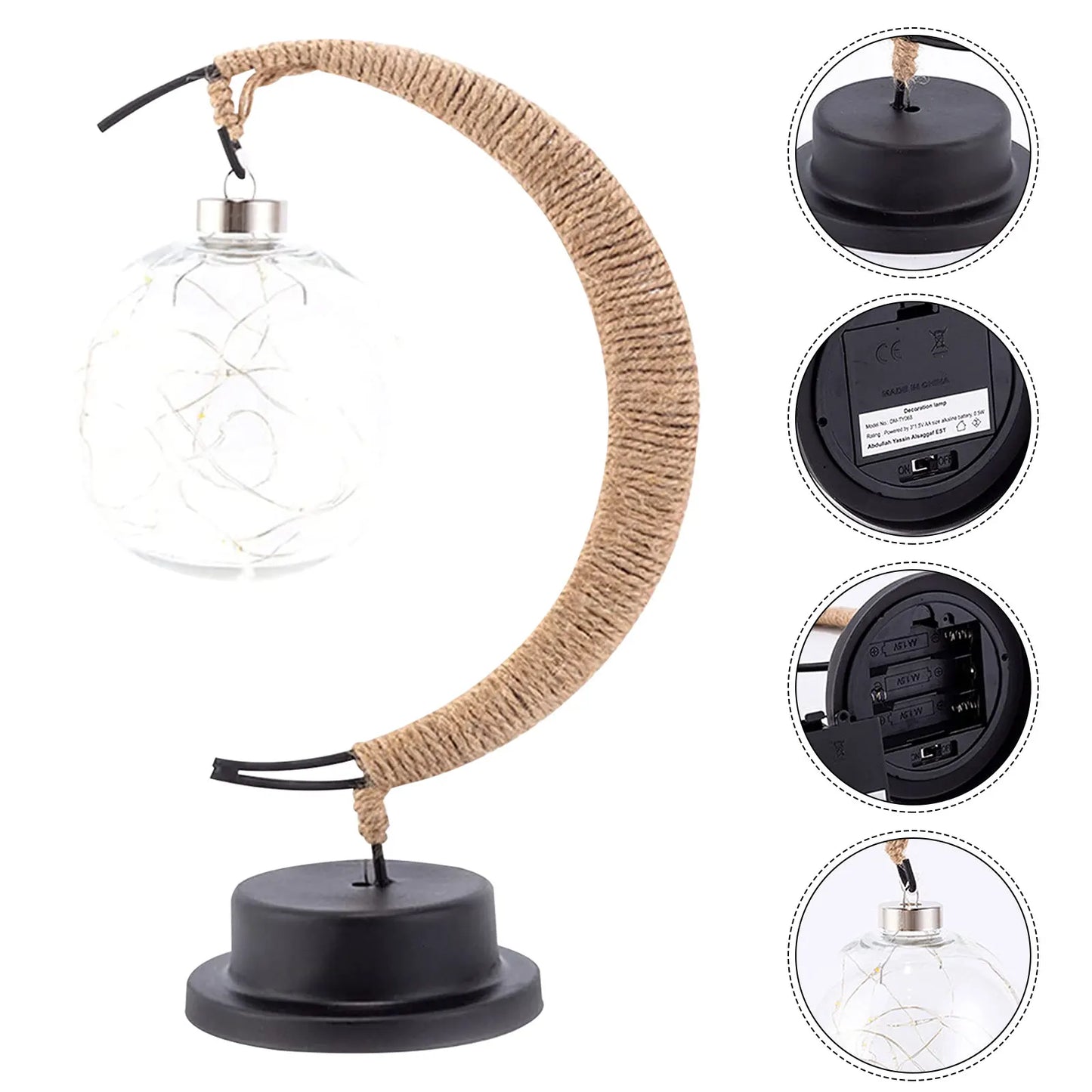 LuneMagie – Lampe LED en forme de lune avec éclat féerique
