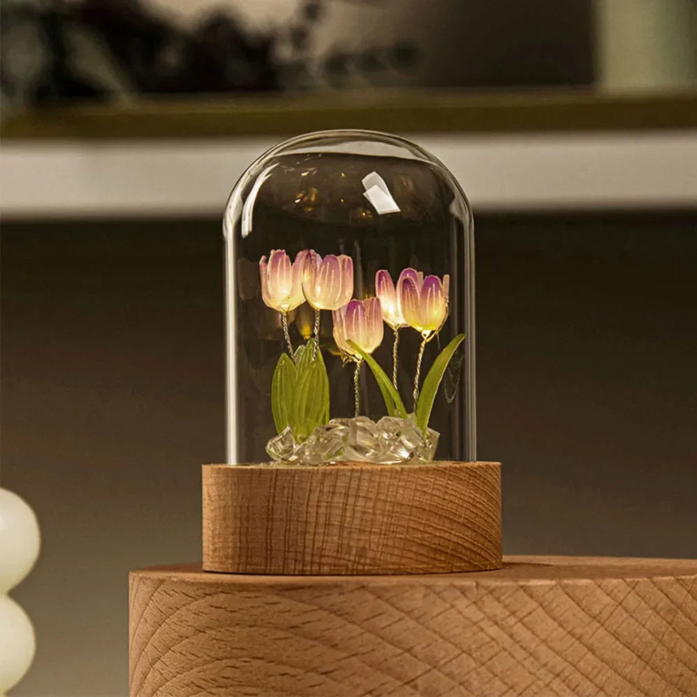 Amira – Lampe de Nuit Tulipes Fait Main