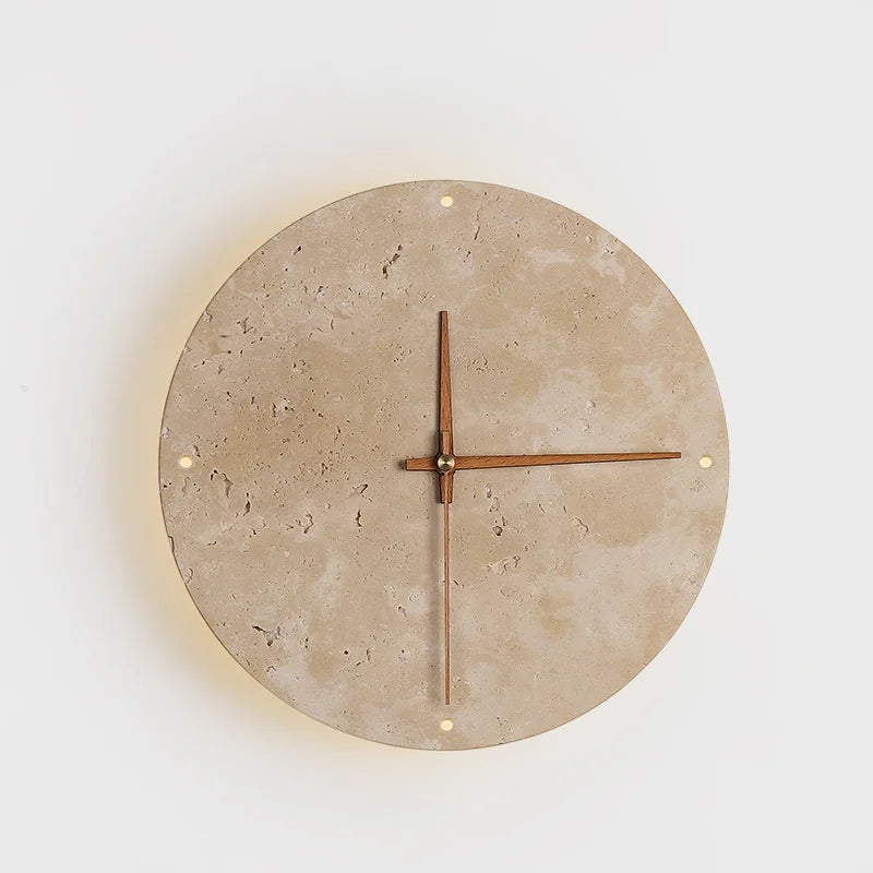 Yorin – Horloge Murale en Pierre Naturelle Wabi-Sabi