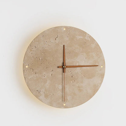 Yorin – Horloge Murale en Pierre Naturelle Wabi-Sabi