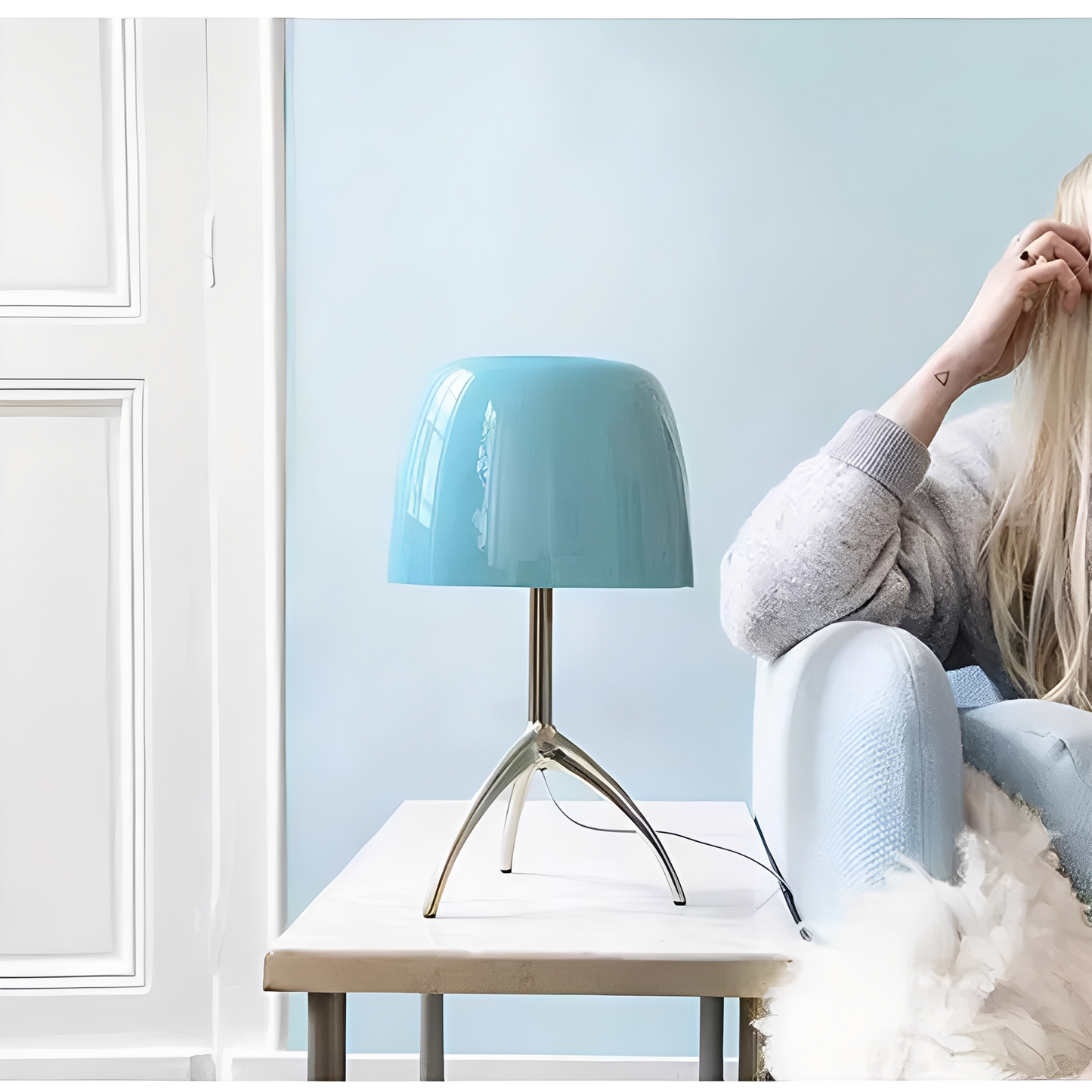 Miyu – Lampe de table de nuit rétro en cuivre