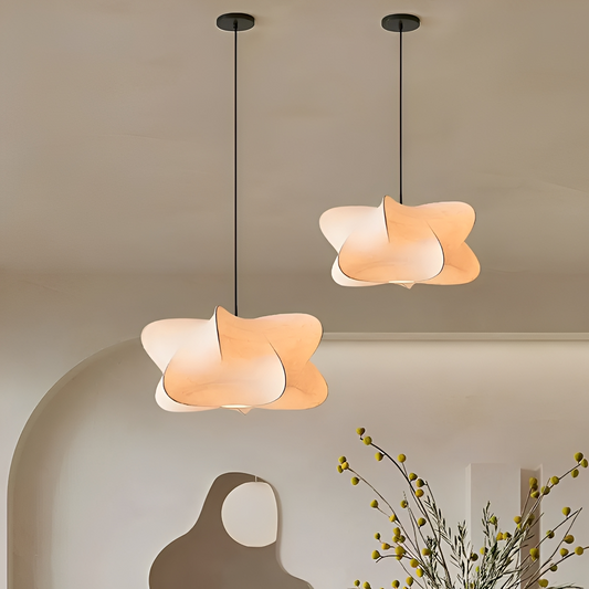 Elara – Lampe suspendue en soie artistique