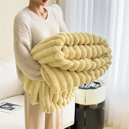 Couverture en peluche douce en velours à bulles