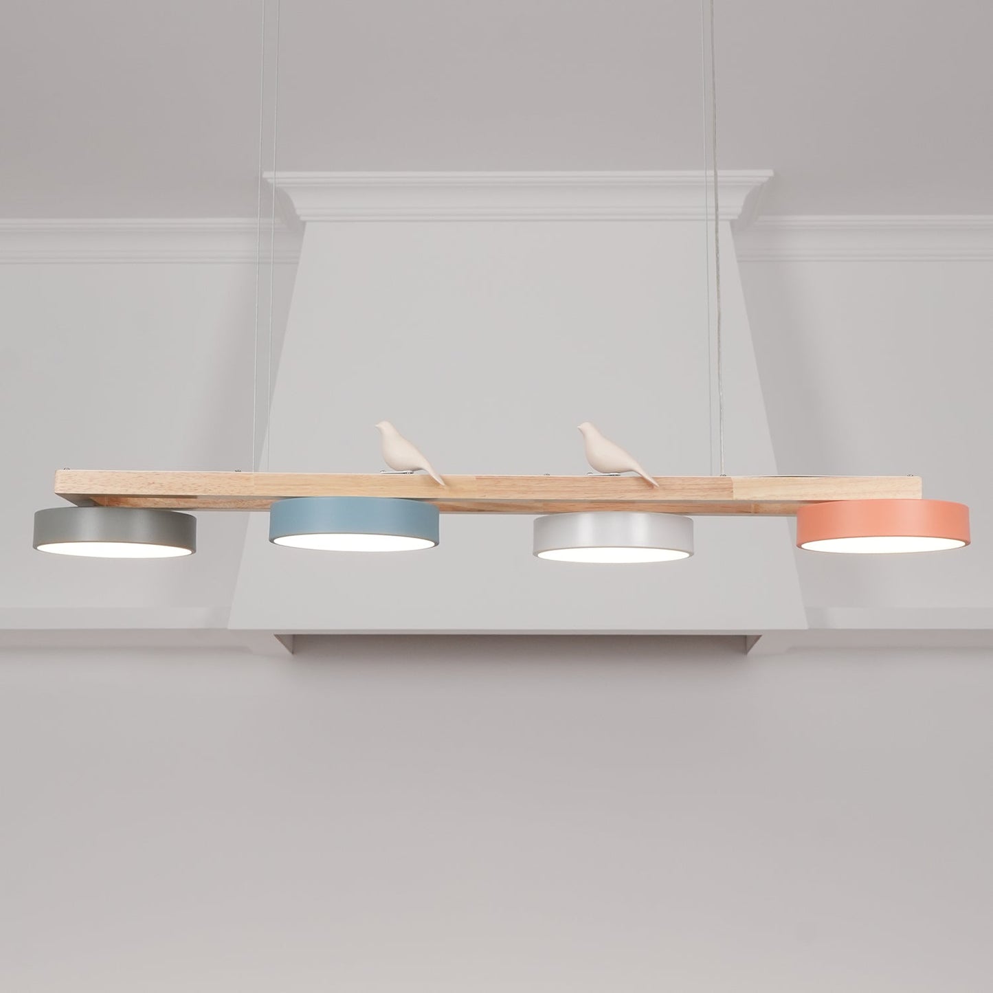 Elian – Lustre LED moderne en bois massif