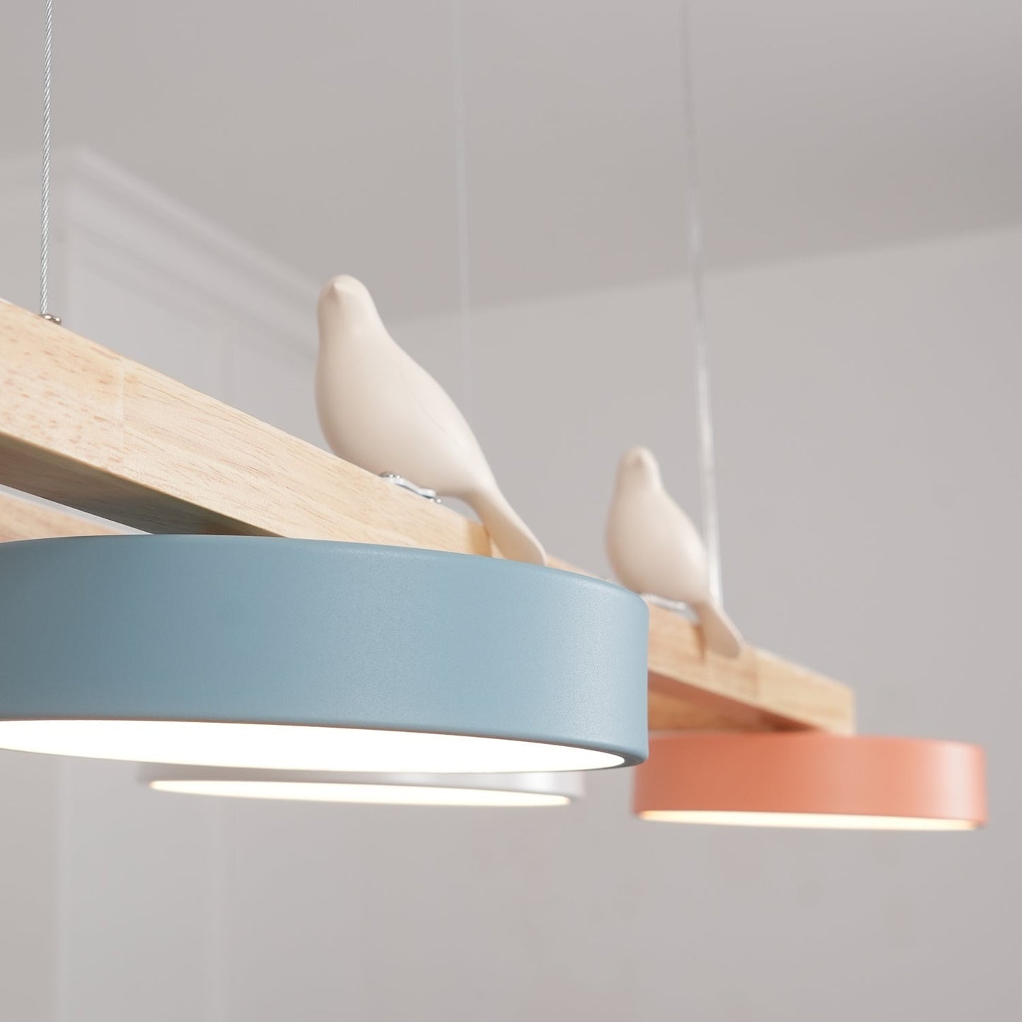 Elian – Lustre LED moderne en bois massif