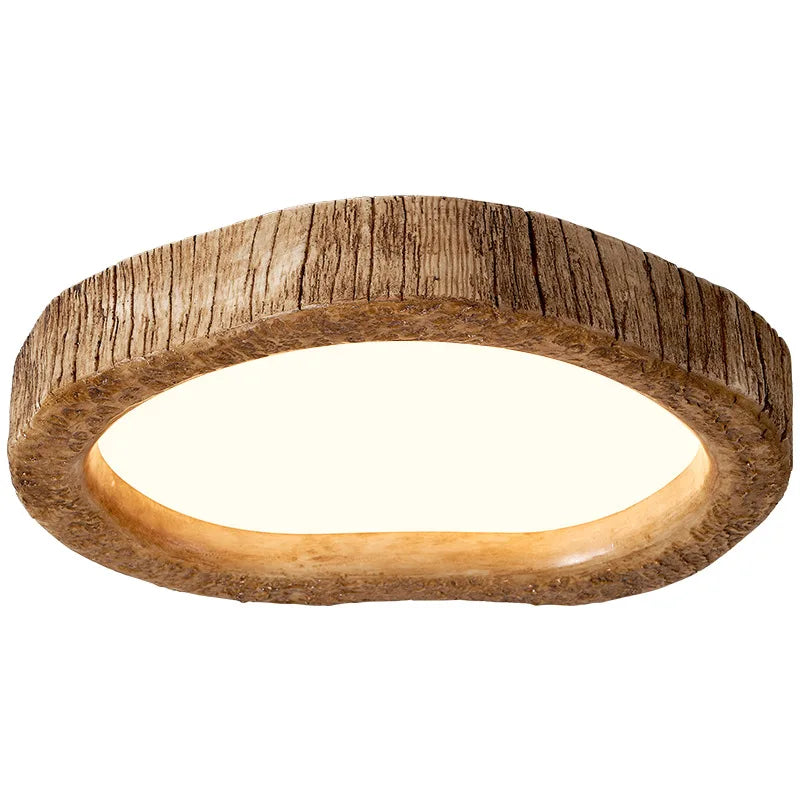 Plafonnier au Style Chinois avec Finition Imitation Bois