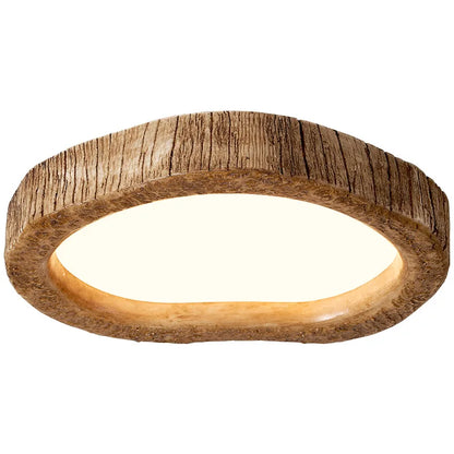 Plafonnier au Style Chinois avec Finition Imitation Bois