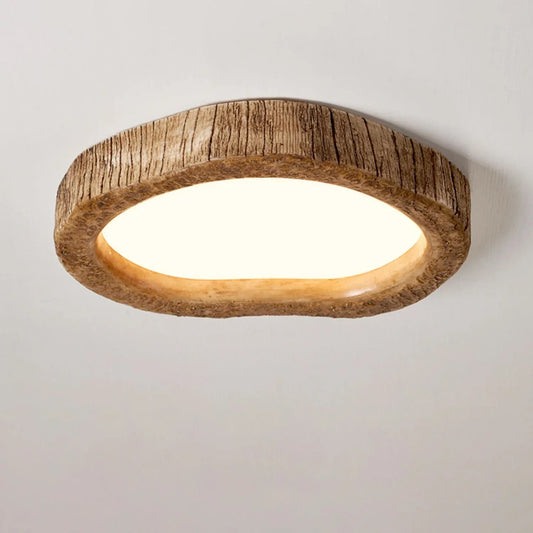 Plafonnier au Style Chinois avec Finition Imitation Bois