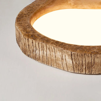 Plafonnier au Style Chinois avec Finition Imitation Bois