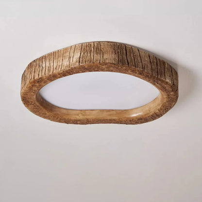 Plafonnier au Style Chinois avec Finition Imitation Bois