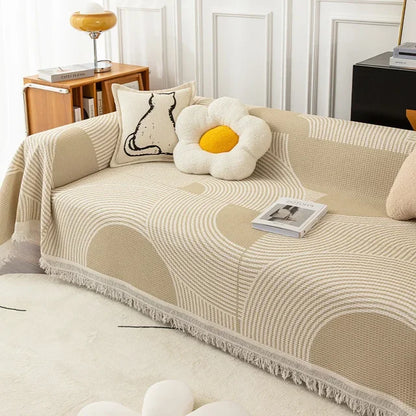 Tissu de protection rayé pour canapé