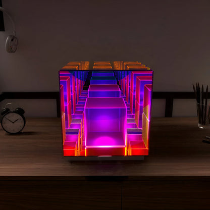 Arielle – Lampe de table LED en acrylique 3D arc-en-ciel
