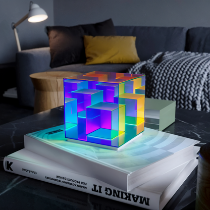 Arielle – Lampe de table LED en acrylique 3D arc-en-ciel
