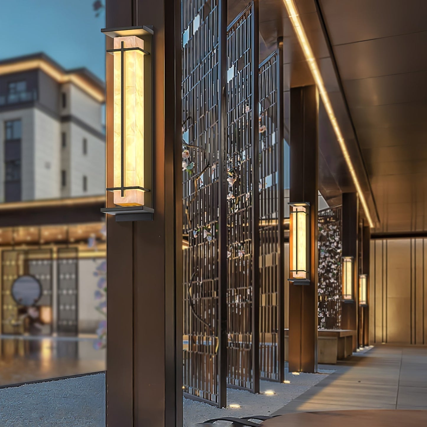 Caro – Applique murale extérieure étanche avec bande LED