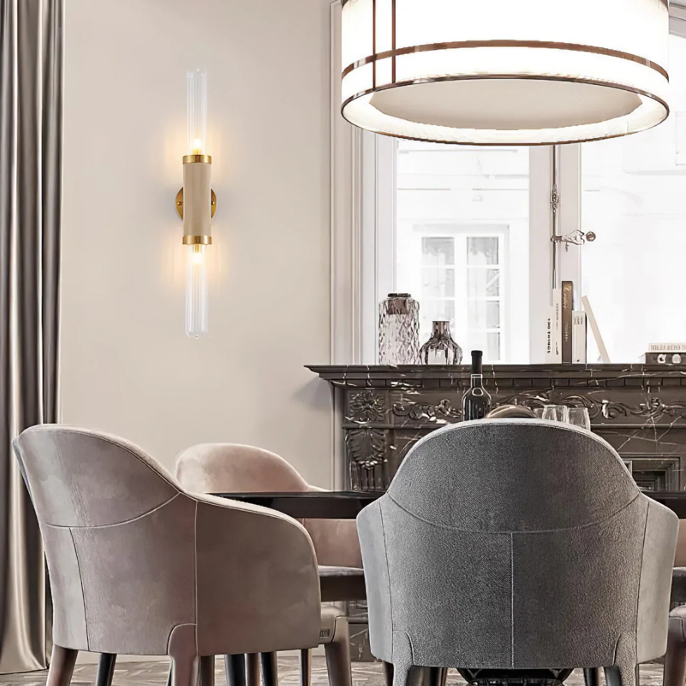 Eira – Applique moderne avec bandes de verre style nordique