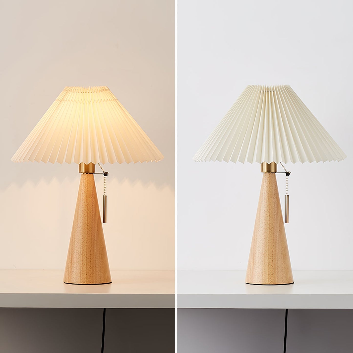 Rami – Lampe de table en bois de noyer