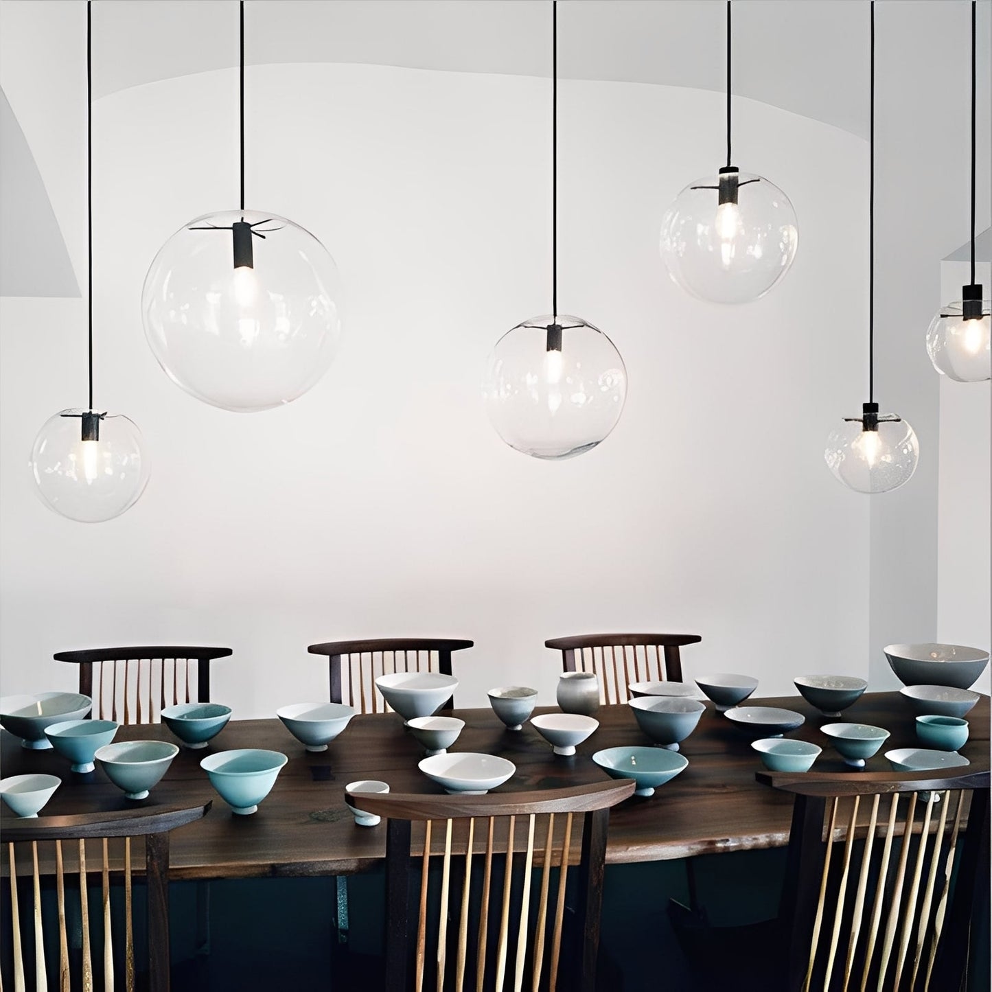 Livia – Lustre en Verre Moderne Simple