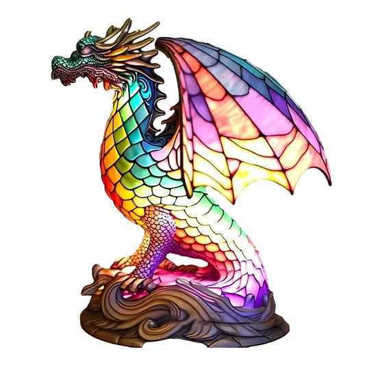 Mystral – Figurine Animale Magique en Résine avec Lumière LED