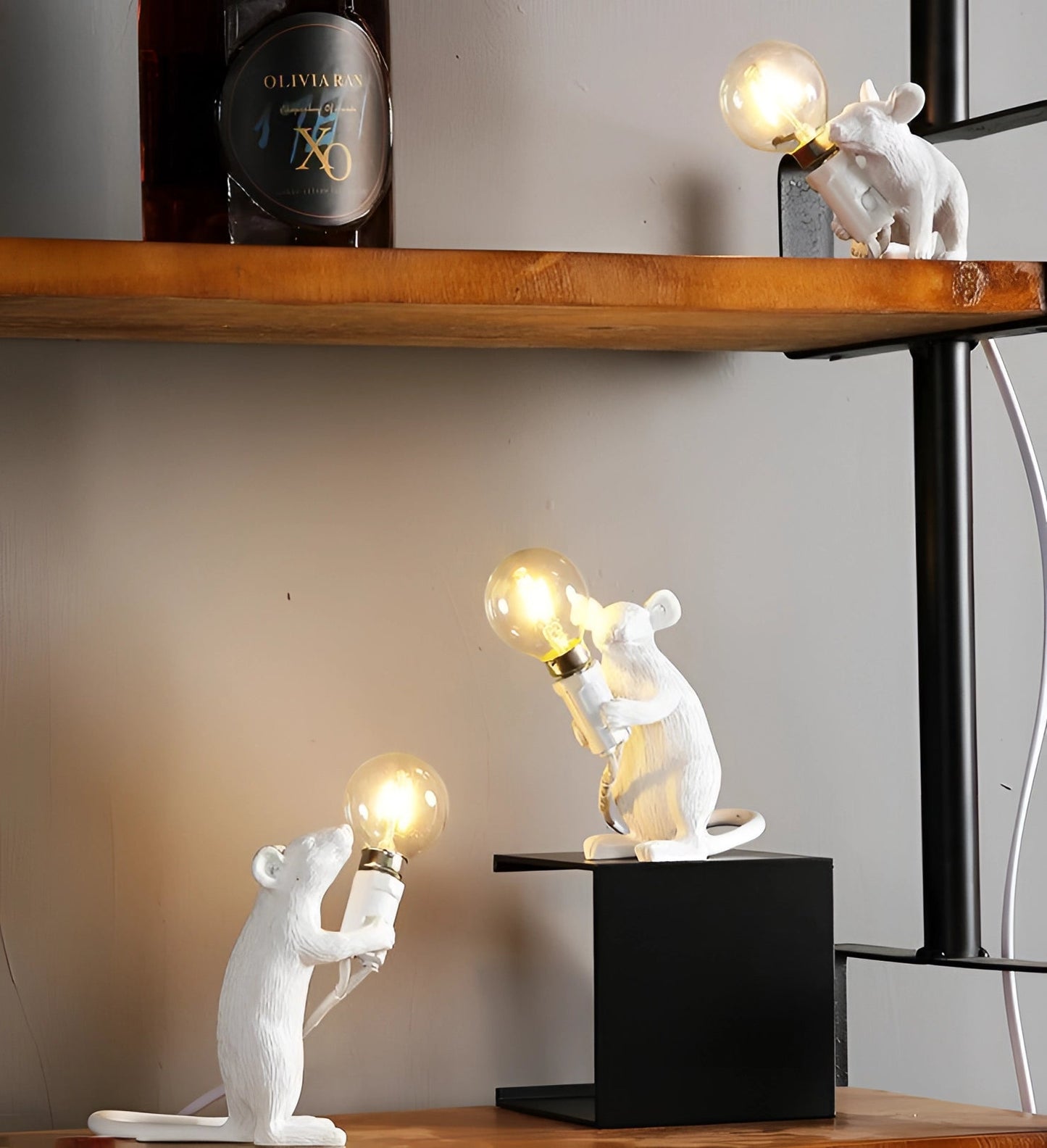 Nilla – Lampe Mini-Souris Créative en Résine Style Nordique