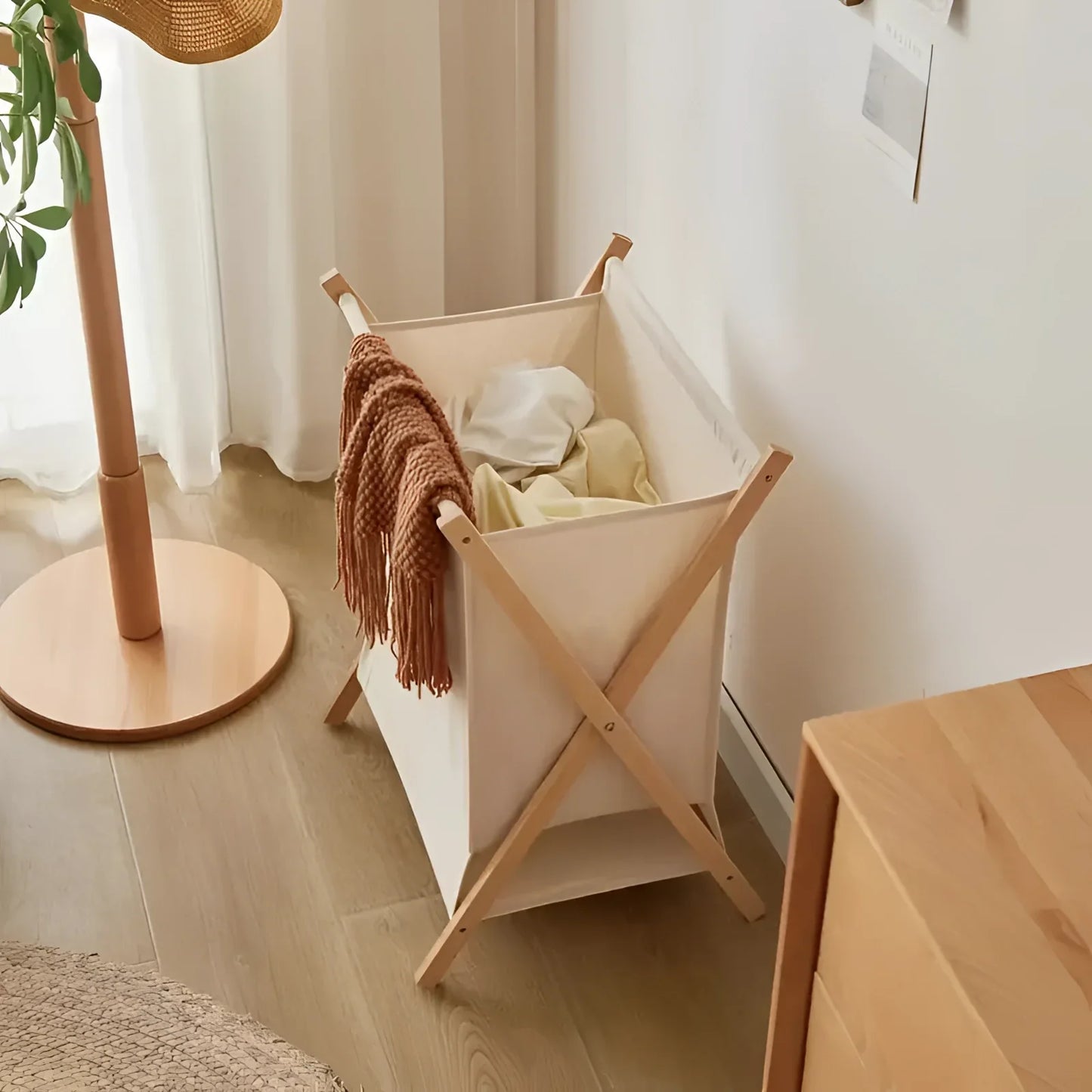 Devas – Panier à linge scandinave en bambou