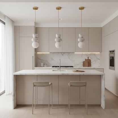 Lampe Suspendue Totem en Albâtre