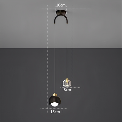 Zaldy – Luxueux luminaire en cristal doré