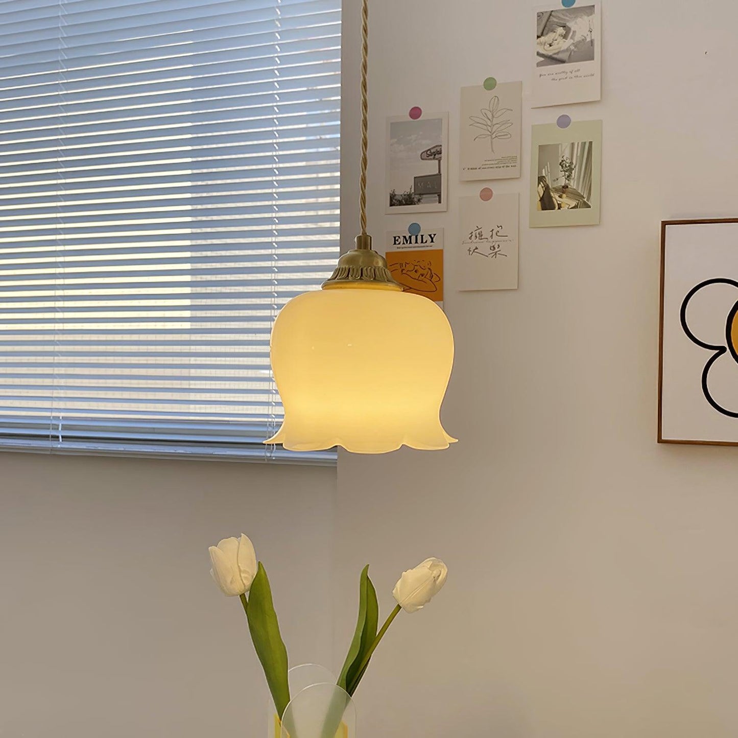 Odette – Lampe suspendue rétro française design muguet