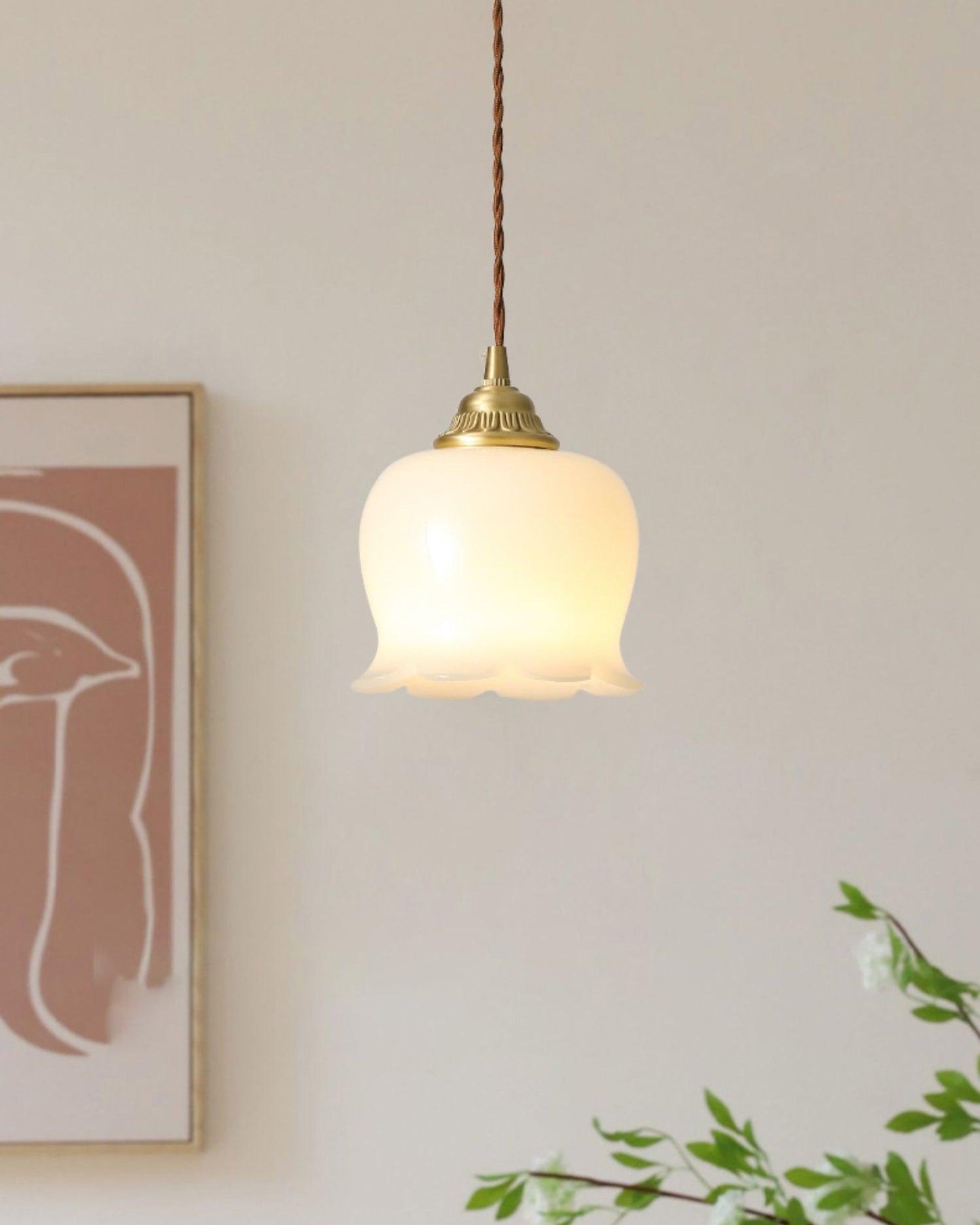 Odette – Lampe suspendue rétro française design muguet