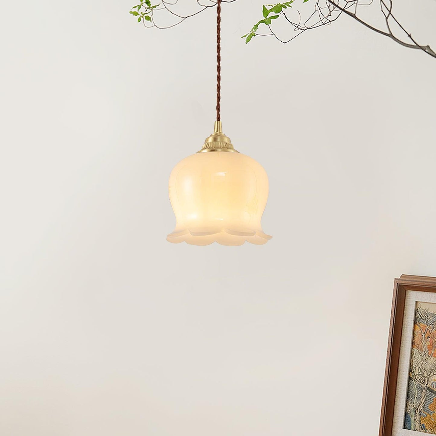 Odette – Lampe suspendue rétro française design muguet