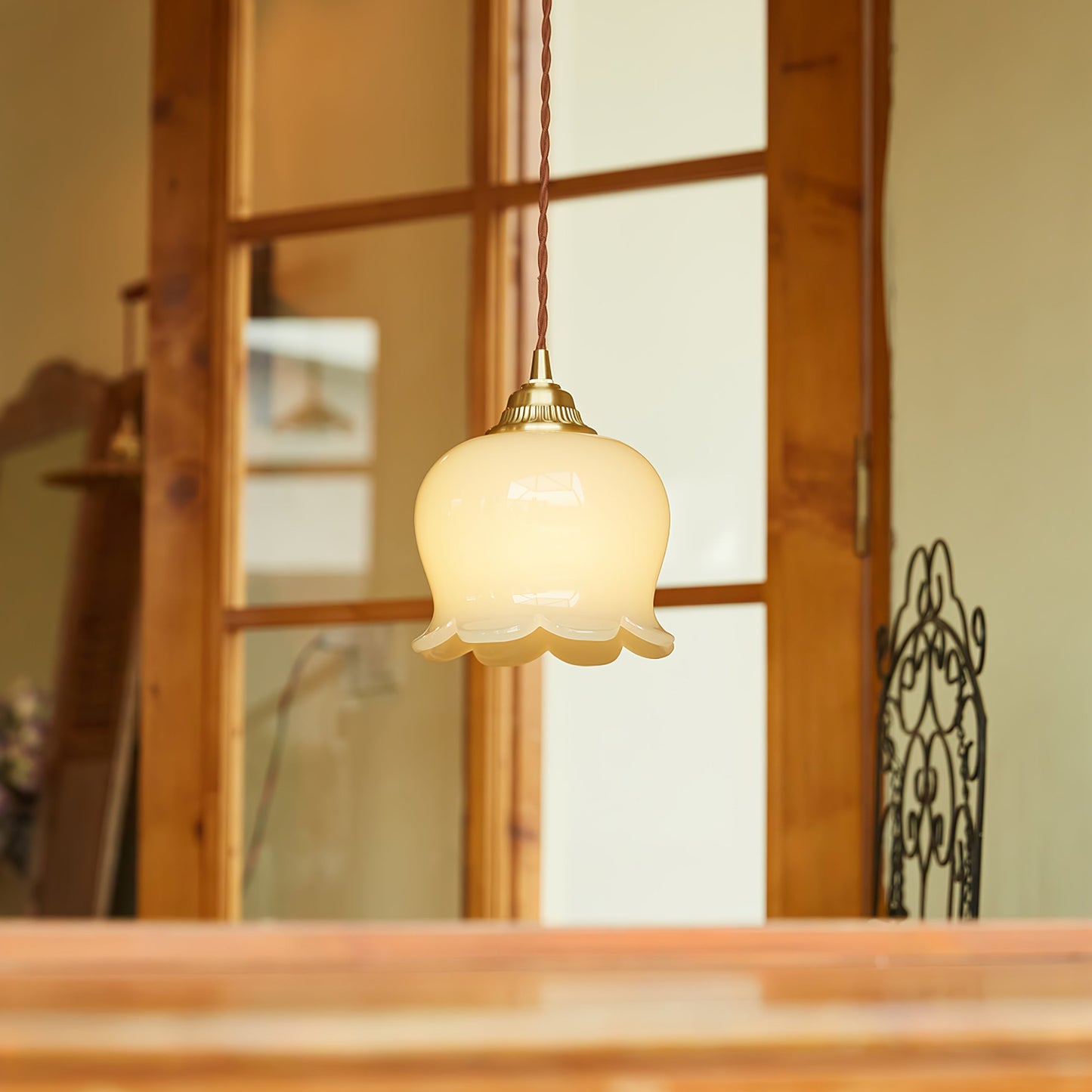 Odette – Lampe suspendue rétro française design muguet