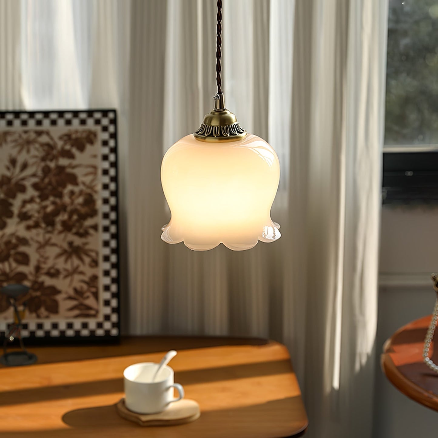 Odette – Lampe suspendue rétro française design muguet