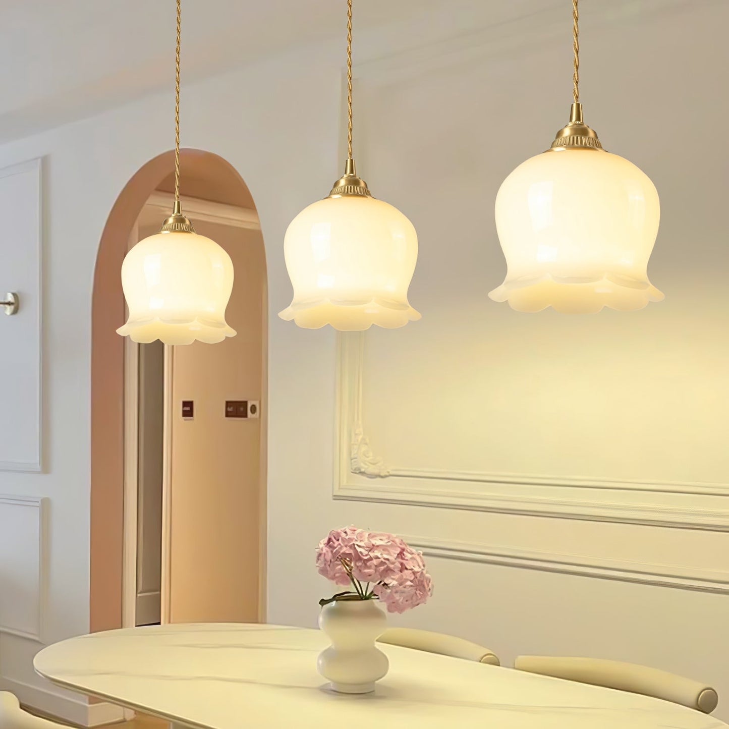 Odette – Lampe suspendue rétro française design muguet